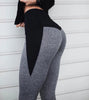 Foreign trade 2018 speed sell through Amazon new female sports black gray stitching slim hips slim yoga leggings