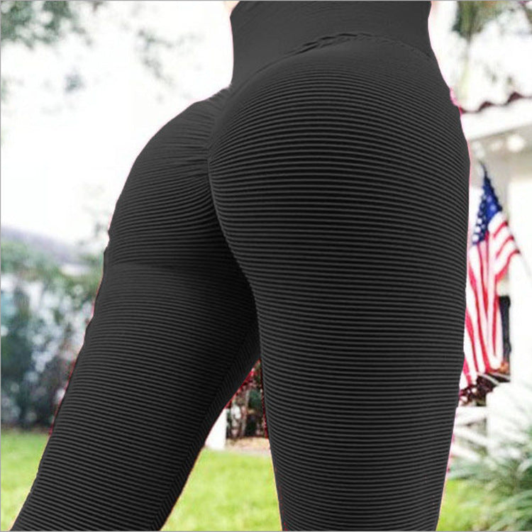 Amazon quality circle stripes yoga pants nylon fitness pants seamless hip pants quick-drying sports hip pants